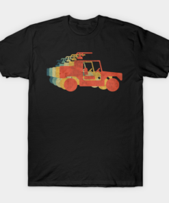 Army Car Retro Vintage Color T-Shirt