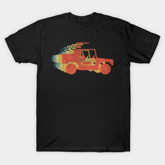 Army Car Retro Vintage Color T-Shirt