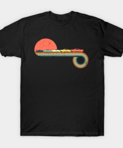 Car Classic 1960s Retro Vintage Sunset Rainbow Color T-Shirt